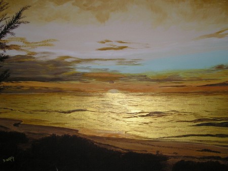 Coucher de soleil sur le Mozambique    73x60